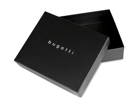 Зажим для денег BUGATTI КОМЕТА | COMET, с защитой данных RFID, черный, натуральная воловья кожа, 11х0,5х8,5 см