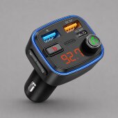 FM-трансмиттер Wave Pro, QC/PD, LED, 48Вт, ENC, Bass boost, черный, Deppa FM-трансмиттер Wave Pro, QC/PD, LED, 48Вт, ENC, Bass boost, черный, Deppa