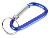Брелок-карабин из переработанного алюминия Alumina, синий Брелок-карабин из переработанного алюминия Alumina, синий