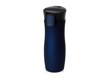 Вакуумная термокружка с кнопкой Streamline, Waterline, soft-touch, тубус, темно-синий Вакуумная термокружка с кнопкой Streamline, Waterline, soft-touch, тубус, темно-синий