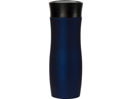 Вакуумная термокружка с кнопкой Streamline, Waterline, soft-touch, тубус, темно-синий Вакуумная термокружка с кнопкой Streamline, Waterline, soft-touch, тубус, темно-синий