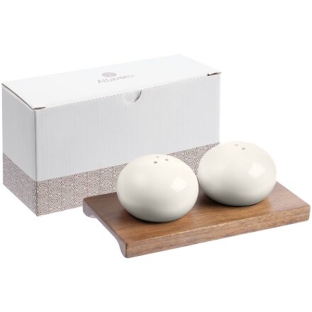 Набор из солонки и перечницы Piacente, белый Набор из солонки и перечницы Piacente, белый