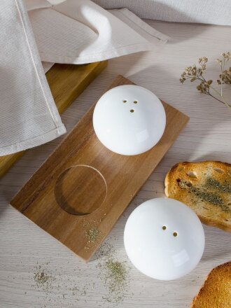 Набор из солонки и перечницы Piacente, белый Набор из солонки и перечницы Piacente, белый