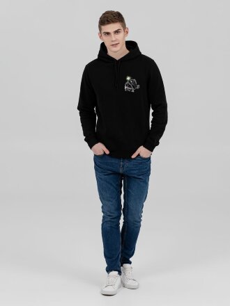 Худи «Морской черт» со светящимся принтом, черное Худи «Морской черт» со светящимся принтом, черное