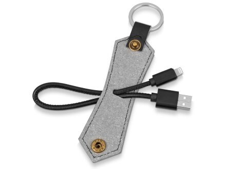 Кабель-брелок USB-Lightning Pelle, черный Кабель-брелок USB-Lightning Pelle, черный