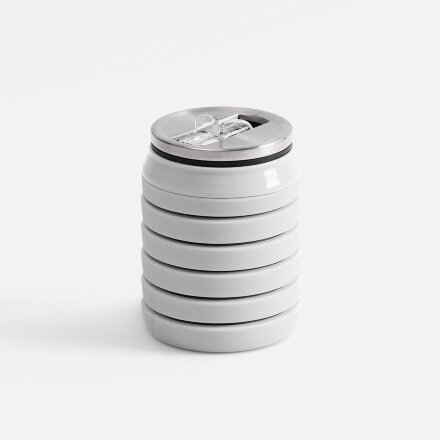 Складная бутылка для воды Folla, серая Складная бутылка для воды Folla, серая