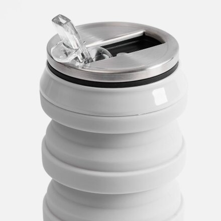 Складная бутылка для воды Folla, серая Складная бутылка для воды Folla, серая