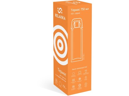 Термос Relaxika 101 (0,75 литра), желтый (без лого)
