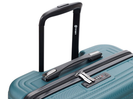 Чемодан TORBER Onego, зелёный, ABS-пластик, 69,5 х 46 х 26 см, 69 л