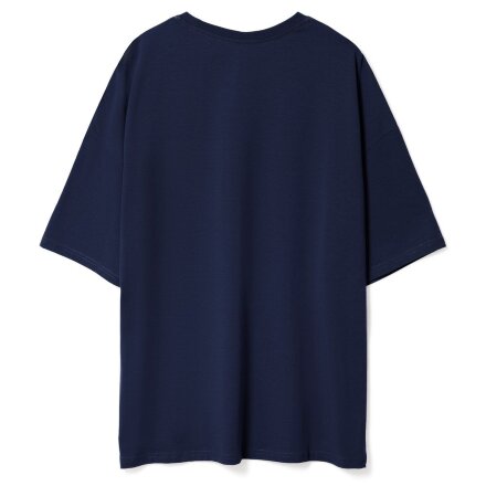 Футболка унисекс оверсайз Crosstown, темно-синяя Футболка унисекс оверсайз Crosstown, темно-синяя