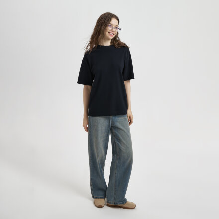 Футболка унисекс премиум AURA, 100% хлопок 200гр. черный, размер XL/2XL