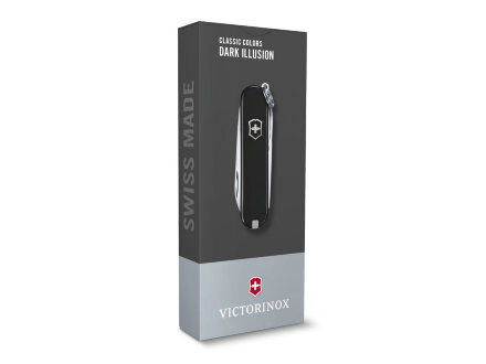 Нож-брелок VICTORINOX Classic SD Colors Dark Illusion, 58 мм, 7 функций, чёрный Нож-брелок VICTORINOX Classic SD Colors Dark Illusion, 58 мм, 7 функций, чёрный
