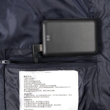 Жилет с подогревом Thermalli Valmorel, темно-синий Жилет с подогревом Thermalli Valmorel, темно-синий