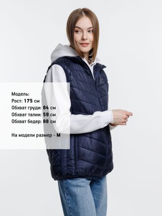 Жилет с подогревом Thermalli Valmorel, темно-синий Жилет с подогревом Thermalli Valmorel, темно-синий