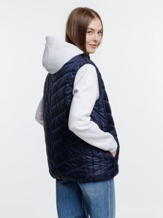 Жилет с подогревом Thermalli Valmorel, темно-синий Жилет с подогревом Thermalli Valmorel, темно-синий