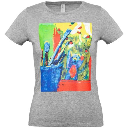 Футболка женская Artist Bear, серый меланж Футболка женская Artist Bear, серый меланж