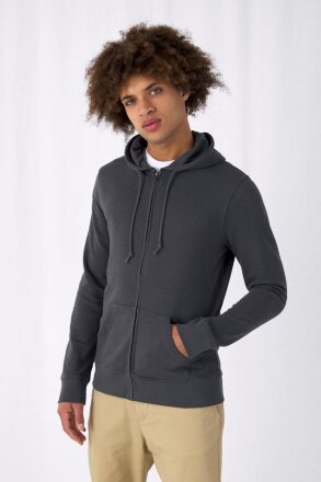 Толстовка на молнии с капюшоном унисекс BNC Inspire (Organic), ярко-синяя Толстовка на молнии с капюшоном унисекс BNC Inspire (Organic), ярко-синяя