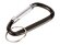 Брелок-карабин из переработанного алюминия Alumina, черный Брелок-карабин из переработанного алюминия Alumina, черный