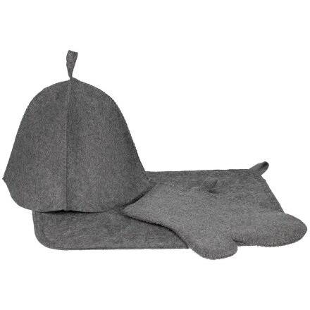 Набор для бани «Парилка», серый Набор для бани «Парилка», серый