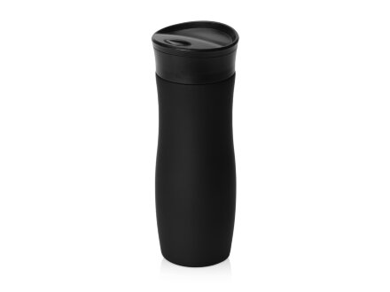 Вакуумная термокружка с кнопкой Streamline, Waterline, soft-touch, тубус, черный Вакуумная термокружка с кнопкой Streamline, Waterline, soft-touch, тубус, черный