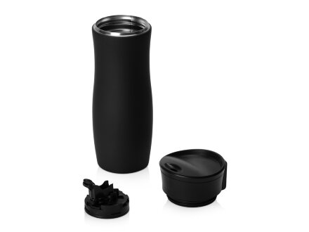 Вакуумная термокружка с кнопкой Streamline, Waterline, soft-touch, тубус, черный Вакуумная термокружка с кнопкой Streamline, Waterline, soft-touch, тубус, черный
