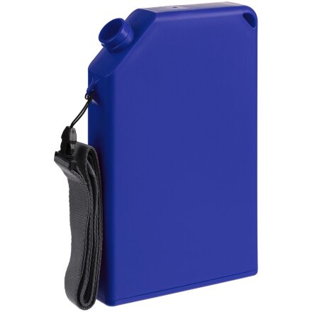 Плоская бутылка для воды Flacon, синяя Плоская бутылка для воды Flacon, синяя