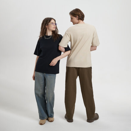 Футболка унисекс премиум AURA, 100% хлопок 200гр. бежевый, размер 3XL/4XL