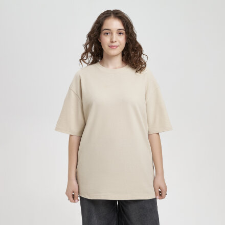 Футболка унисекс премиум AURA, 100% хлопок 200гр. бежевый, размер 3XL/4XL