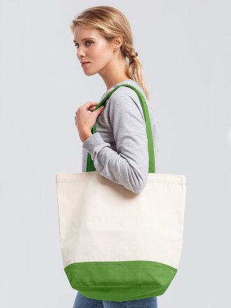 Холщовая сумка Shopaholic, ярко-зеленая Холщовая сумка Shopaholic, ярко-зеленая