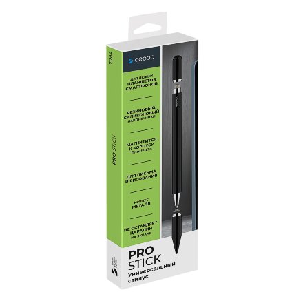 Стилус универсальный Pro Stick для планшетов и смартфонов, черный, Deppa Стилус универсальный Pro Stick для планшетов и смартфонов, черный, Deppa