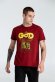 Футболка A God is High, гранатово-красная с нанесением логотипа
