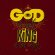 Футболка A God is High, гранатово-красная с нанесением логотипа