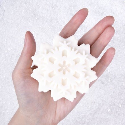 Свеча Snowflame 3, белая, 8 см Свеча Snowflame 3, белая, 8 см