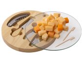 Набор для сыра Rendezvous круглый, со стеклянной крышкой Набор для сыра Rendezvous круглый, со стеклянной крышкой