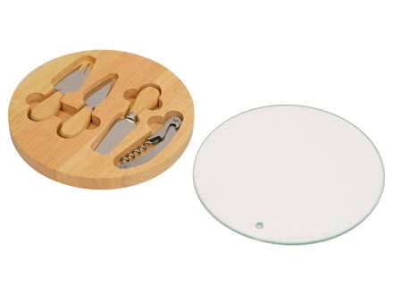 Набор для сыра Rendezvous круглый, со стеклянной крышкой Набор для сыра Rendezvous круглый, со стеклянной крышкой