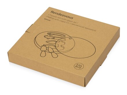 Набор для сыра Rendezvous круглый, со стеклянной крышкой Набор для сыра Rendezvous круглый, со стеклянной крышкой