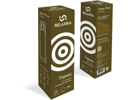 Термос Relaxika 101 (0,75 литра), хаки (без лого) Термос Relaxika 101 (0,75 литра), хаки (без лого)