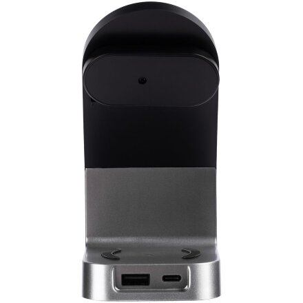 Зарядная станция с часами E-Store для смартфона, часов и наушников, черная