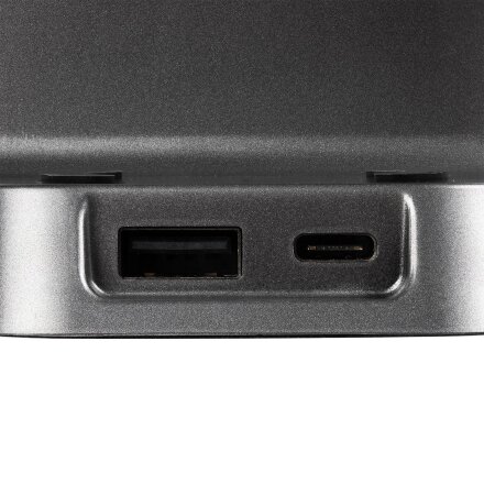 Зарядная станция с часами E-Store для смартфона, часов и наушников, черная