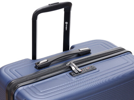 Чемодан TORBER Onego, синий, ABS-пластик, 79,5 х 51 х 29 см, 103 л