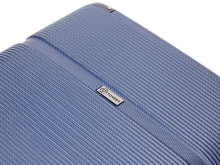 Чемодан TORBER Onego, синий, ABS-пластик, 79,5 х 51 х 29 см, 103 л