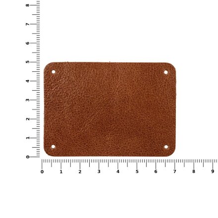 Лейбл кожаный Beta, XL, горчичный