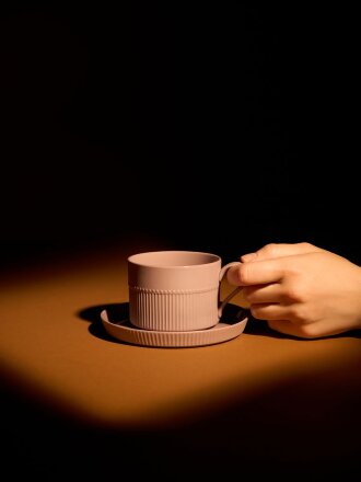 Чайная пара Pastello Moderno, розовая Чайная пара Pastello Moderno, розовая