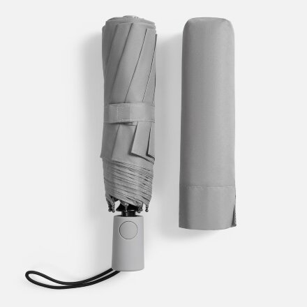 Зонт складной Hard Work с проявляющимся рисунком, серый Зонт складной Hard Work с проявляющимся рисунком, серый