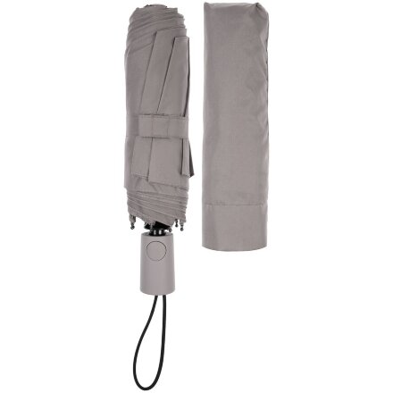 Зонт складной Hard Work с проявляющимся рисунком, серый Зонт складной Hard Work с проявляющимся рисунком, серый