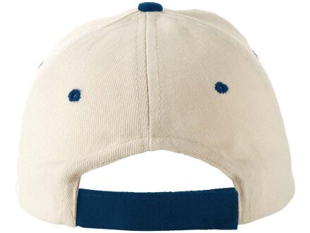 Бейсболка New Castle 6-ти панельная, натуральный/синий Бейсболка New Castle 6-ти панельная, натуральный/синий