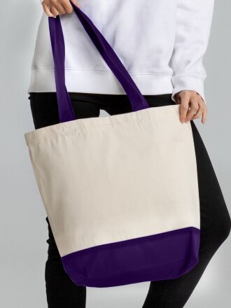 Холщовая сумка Shopaholic, фиолетовая Холщовая сумка Shopaholic, фиолетовая