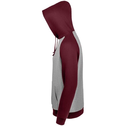 Толстовка унисекс Seattle, серый меланж с бордовым Толстовка унисекс Seattle, серый меланж с бордовым