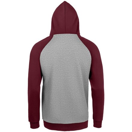 Толстовка унисекс Seattle, серый меланж с бордовым Толстовка унисекс Seattle, серый меланж с бордовым
