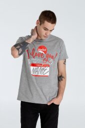 Футболка Hello! I Love You!, серый меланж Футболка Hello! I Love You!, серый меланж